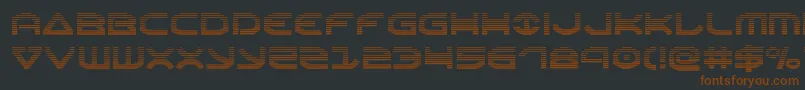 Oberongrad-fontti – ruskeat fontit mustalla taustalla