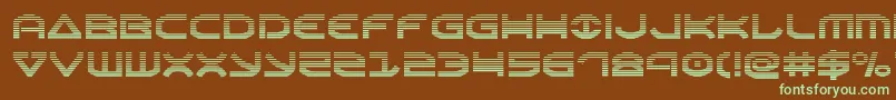 Oberongrad-fontti – vihreät fontit ruskealla taustalla