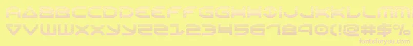 Oberongrad-fontti – vaaleanpunaiset fontit keltaisella taustalla