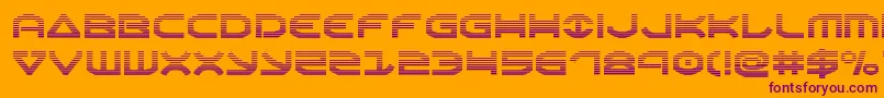 Шрифт Oberongrad – фиолетовые шрифты на оранжевом фоне
