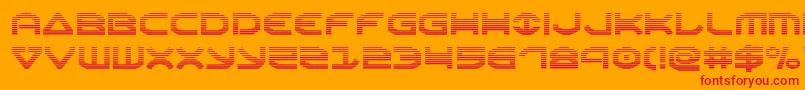 Oberongrad Font – Red Fonts on Orange Background