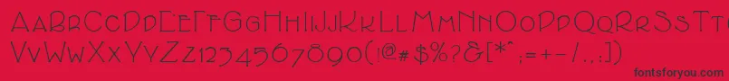 Cupolasmallcaps Font – Black Fonts on Red Background