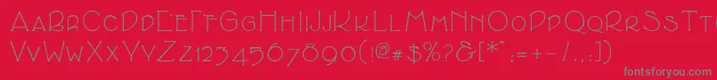 Cupolasmallcaps Font – Gray Fonts on Red Background