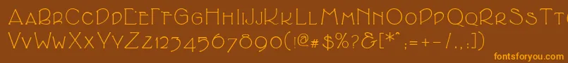 Шрифт Cupolasmallcaps – оранжевые шрифты на коричневом фоне