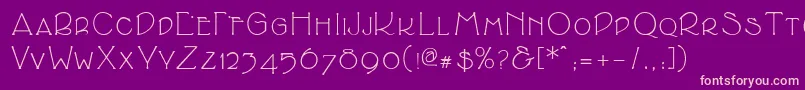 Cupolasmallcaps Font – Pink Fonts on Purple Background