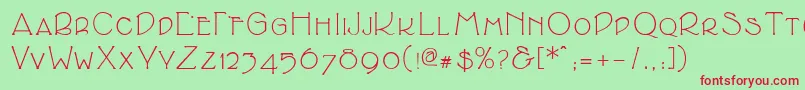 Cupolasmallcaps Font – Red Fonts on Green Background