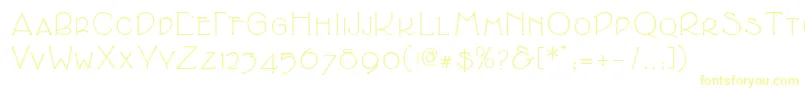 Cupolasmallcaps Font – Yellow Fonts on White Background