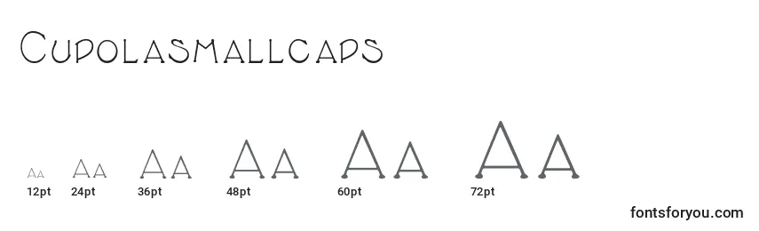 Размеры шрифта Cupolasmallcaps