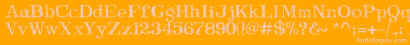 TravelDiaryFeb26 Font – Pink Fonts on Orange Background