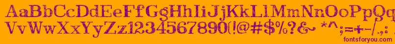TravelDiaryFeb26 Font – Purple Fonts on Orange Background