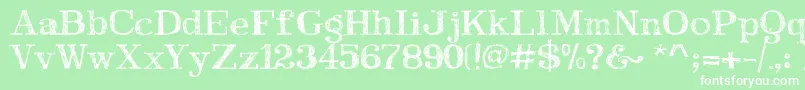 TravelDiaryFeb26 Font – White Fonts on Green Background
