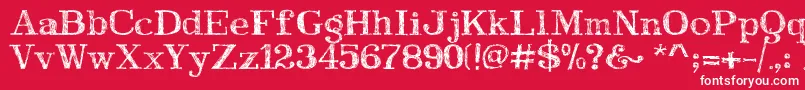 フォントTravelDiaryFeb26 – 赤い背景に白い文字