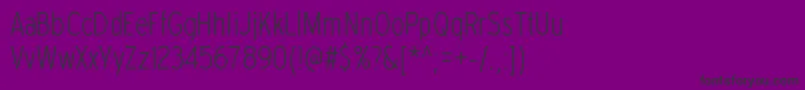 フォントExpresswaycdelRegular – 紫の背景に黒い文字