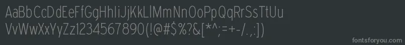 ExpresswaycdelRegular Font – Gray Fonts on Black Background