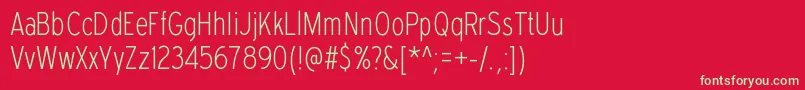 フォントExpresswaycdelRegular – 赤い背景に緑の文字