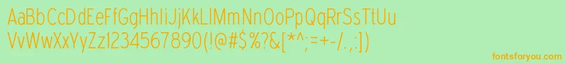 ExpresswaycdelRegular Font – Orange Fonts on Green Background