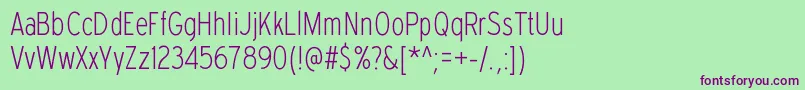 ExpresswaycdelRegular Font – Purple Fonts on Green Background