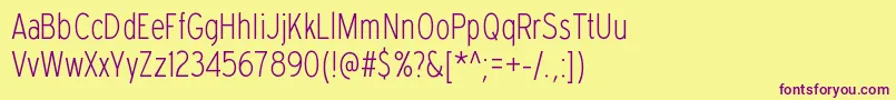 ExpresswaycdelRegular Font – Purple Fonts on Yellow Background