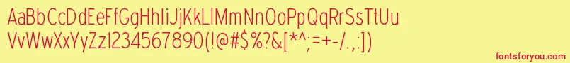 ExpresswaycdelRegular Font – Red Fonts on Yellow Background