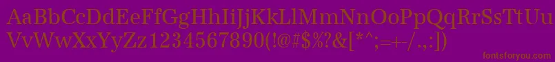 Urwantiquatextnar Font – Brown Fonts on Purple Background