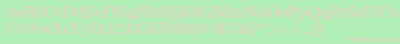 Urwantiquatextnar Font – Pink Fonts on Green Background