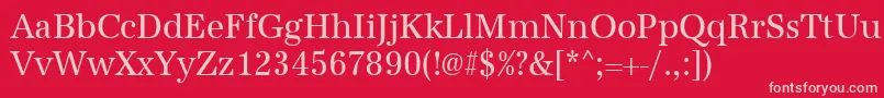 Urwantiquatextnar Font – Pink Fonts on Red Background