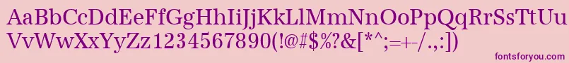 Urwantiquatextnar Font – Purple Fonts on Pink Background