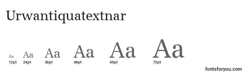 Размеры шрифта Urwantiquatextnar