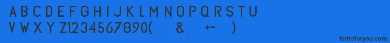 Subtlesansregular Font – Black Fonts on Blue Background