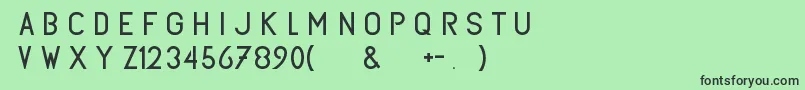 フォントSubtlesansregular – 緑の背景に黒い文字