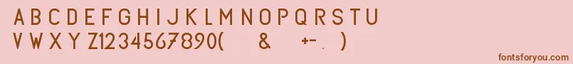 Шрифт Subtlesansregular – коричневые шрифты на розовом фоне