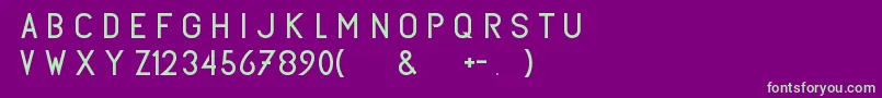 Subtlesansregular Font – Green Fonts on Purple Background