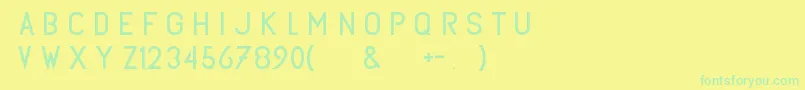 Subtlesansregular Font – Green Fonts on Yellow Background