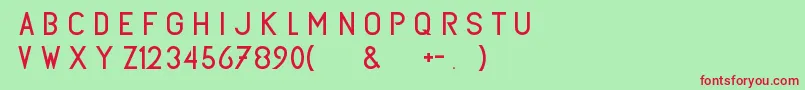 Subtlesansregular Font – Red Fonts on Green Background