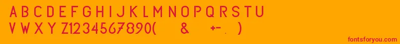 Subtlesansregular-fontti – punaiset fontit oranssilla taustalla