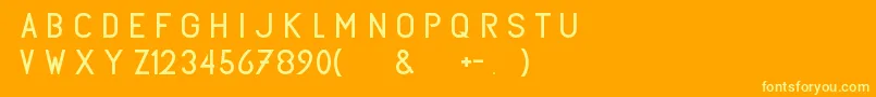 Subtlesansregular Font – Yellow Fonts on Orange Background
