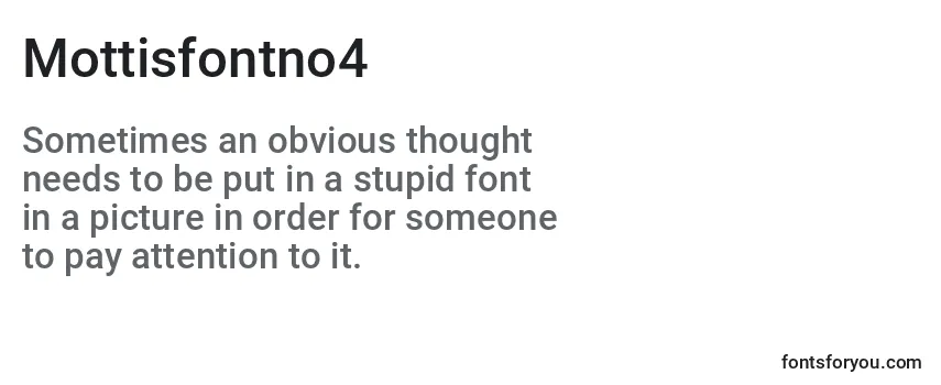 Review of the Mottisfontno4 Font