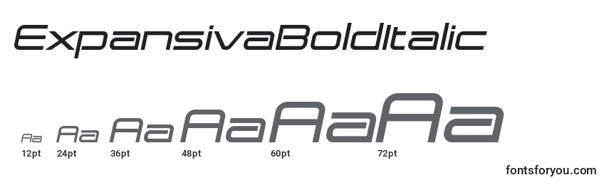 ExpansivaBoldItalic Font Sizes