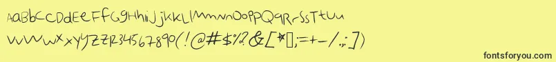 Emobot Font – Black Fonts on Yellow Background