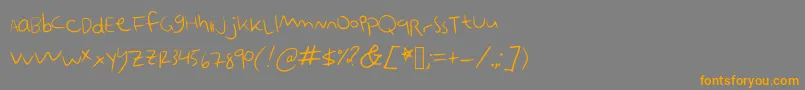 Emobot Font – Orange Fonts on Gray Background