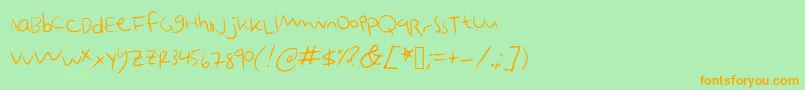 Emobot Font – Orange Fonts on Green Background