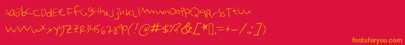 Emobot Font – Orange Fonts on Red Background