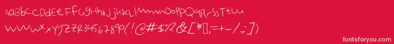 Emobot Font – Pink Fonts on Red Background