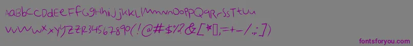 Emobot Font – Purple Fonts on Gray Background