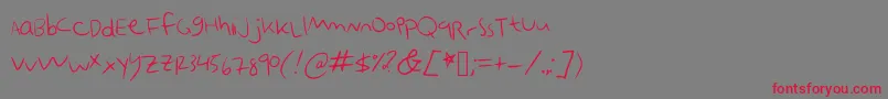 Emobot Font – Red Fonts on Gray Background