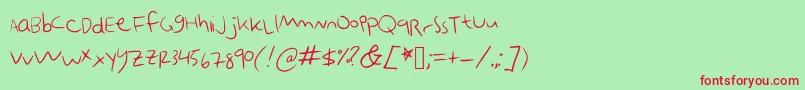 Emobot Font – Red Fonts on Green Background