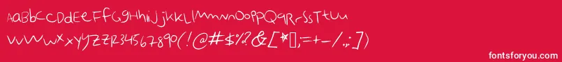 Emobot Font – White Fonts on Red Background