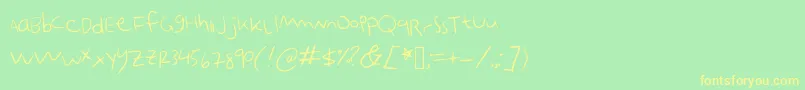 Emobot Font – Yellow Fonts on Green Background