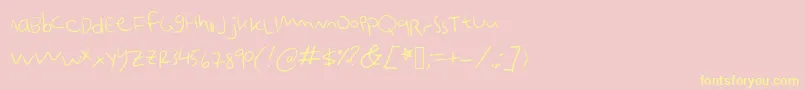 Emobot Font – Yellow Fonts on Pink Background