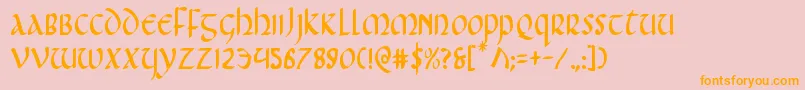 Foucaultc Font – Orange Fonts on Pink Background